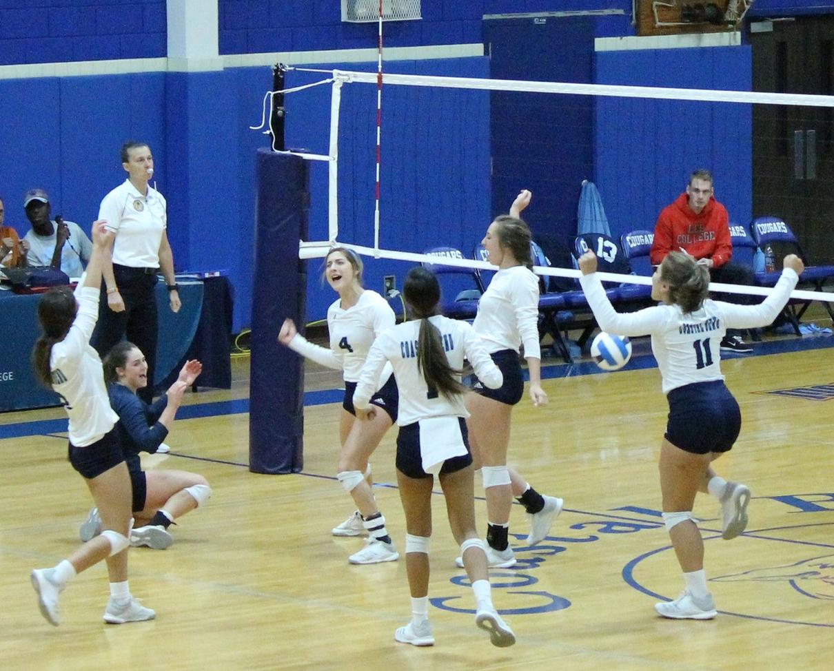 Volleyball Out Duels Victoria College for 10th Win of Season
