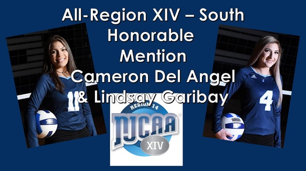 Del Angel and Garibay Named All-Region XIV - South Honorable Mention